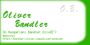 oliver bandler business card